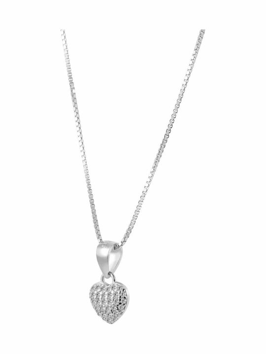 Akzent Halskette aus Silber mit Zirkon