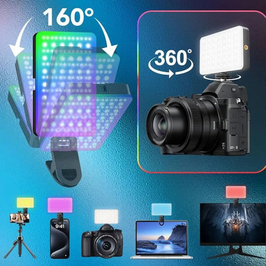Roza F06 RGB Selfie Light LED MagSafe 40 LED – Ring Light for Mobile Laptop Vlogging TikTok Selfie Makeup