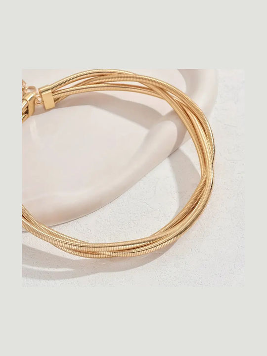 Eluna Necklace with design Snake from Gold Plated Steel