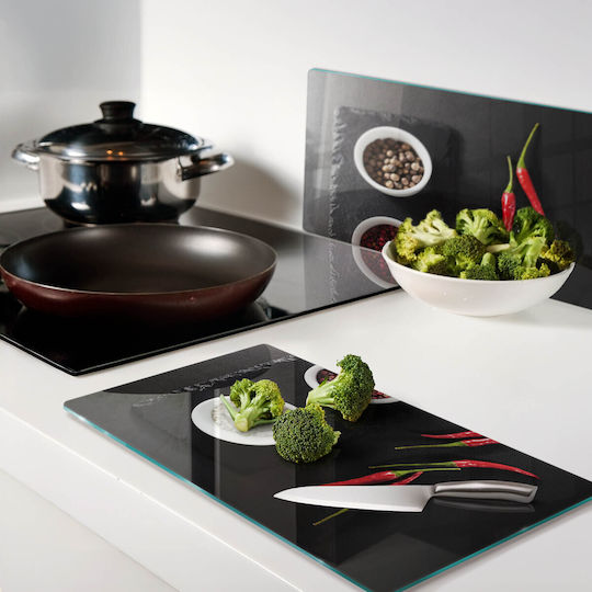 Countertop Protection Plate Kitchen Tempered Glass Spices Chili 2x30x52 Cm