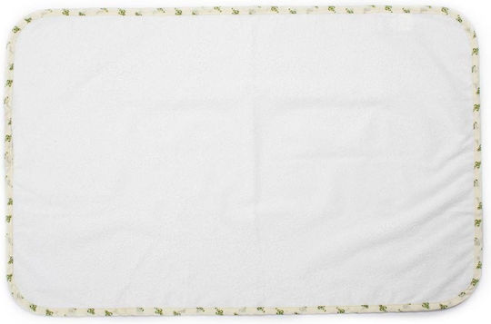 Dimcol Bebe Baby-Soßtuch White/Green Weiß 50x80cm.