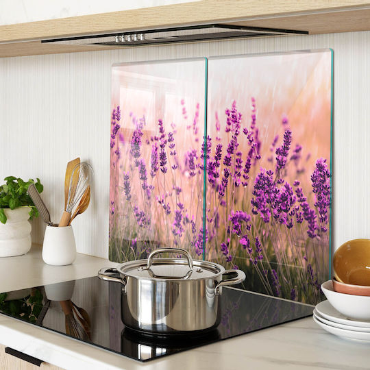 Robuste Schutzfläche Für Arbeitstisch Gebrannter Glas Lila 2x30x52 cm