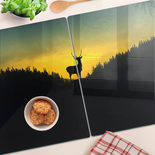 Tocătoare De Bucătărie Din Sticlă Decorativă Din Sticlă Călită Cerb 2x40x52 Cm