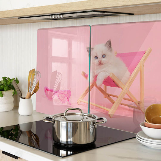 Decorative Protective Glass Kitchen Counter Board Chair Cat 2x40x52 Cm