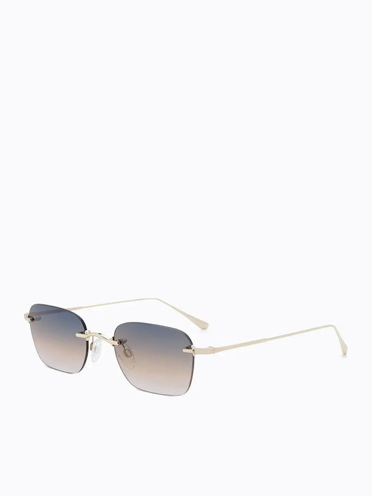 Carolina Lemke Unisex Sunglasses with Gold Frame and Gold  display picture 3