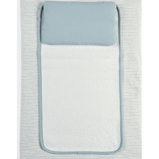 Mamas & Papas Weiche Wickelauflage mit Abdeckung Contour Welcome To The World aus Stoff Blue 46x80cm