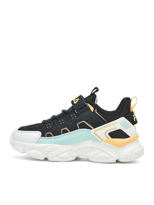 Memory Spinel 3 Kids Sports Shoes with Hoop & Loop Closure Black