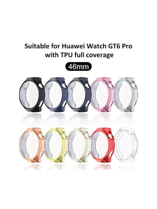 Силиконов Калъф със Стъкло в Прозрачен цвят за Huawei Watch GT 6 Pro 46мм