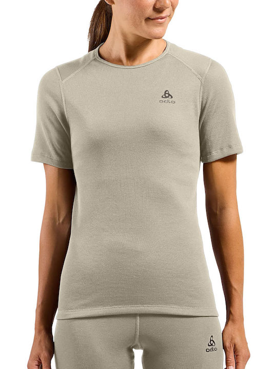 Odlo Active Warm Eco Γυναικεία Ισοθερμική Κοντομάνικη Μπλούζα Πράσινη