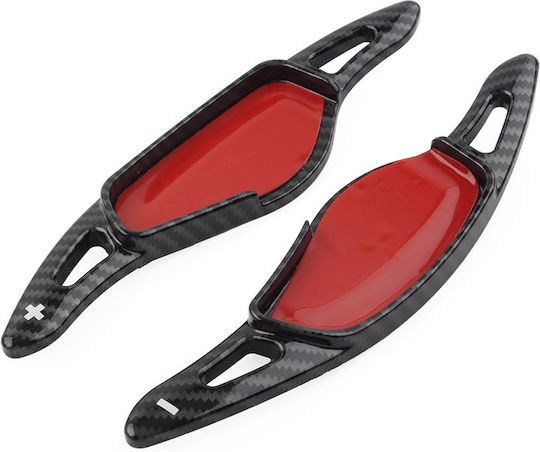 Set Extensii Pentru Palete Schimbător Volan Compatibil Bmw Seria 3 G20 Seria 5 G30 Seria 6 G32 Seria 7 G11 Seria 8 G14 X3 G01 X4 G02 X5 G05 X6 G06 X7 G07 M5 F90 2017-2025 – Aspect Carbon Negru