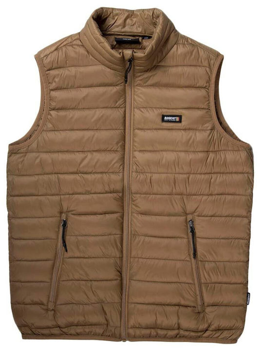 Sleeveless Jacket Puffer Gold Brown
