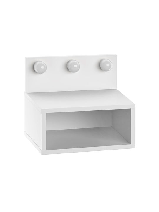 Bedside Table Treo Wooden White 40x30x33.8cm GP037-0283 1