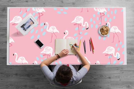 Desk Pad Keyboard Mouse Organization Flamingo 90x45 Cm