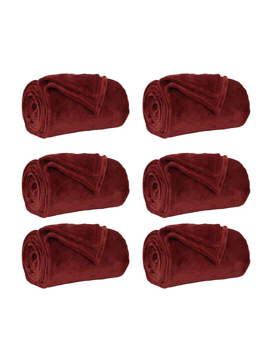 vidaXL vidaXL Three-Seater Sofa Throw Fleece 240x270cm Veraman Red