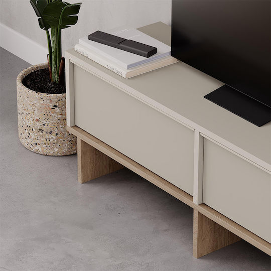 TV Stand Yuki Sandstone - Sepet Oak L118xD35xH40.6cm