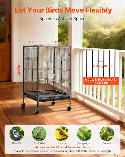 Vevor Bird Cage 46x46x77cm. Copper