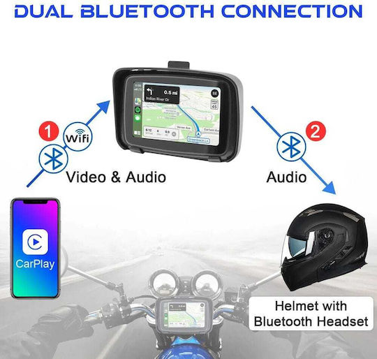 Digital IQ PNA 6000_CPAA 5 Inch Motorcycle CarPlay Android Auto
