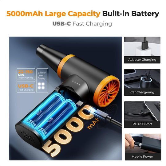 K&F Concept Car Hand Vacuum & Blower 2 in 1 Rechargeable 12V 10W
