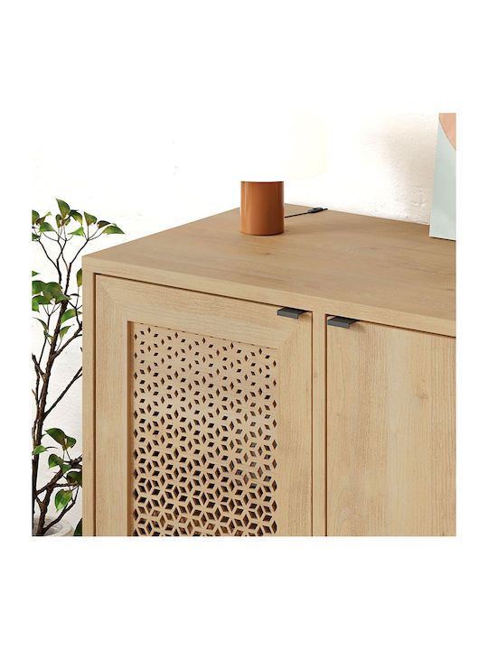 Sideboard Naive made of Wood & Metal Sapphire Oak 80x40x80cm