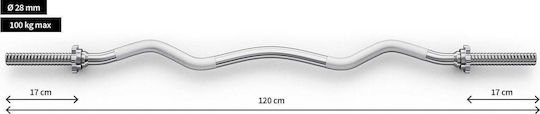 Zipro ​Στραβόμπαρα Φ28mm 6.2kg Μήκους 120cm με Βιδωτά Κολάρα