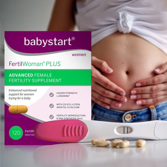 Fertilwoman Plus Babystart 120 Таблетки Фолиева Киселина Витамини За Фертилитет На Жените