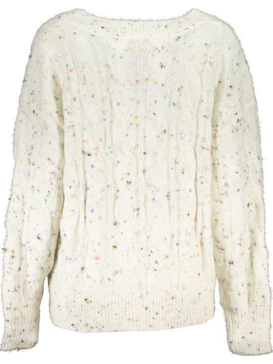 Lucca Women's Long Sleeve Sweater with V Neckline Multicolour
