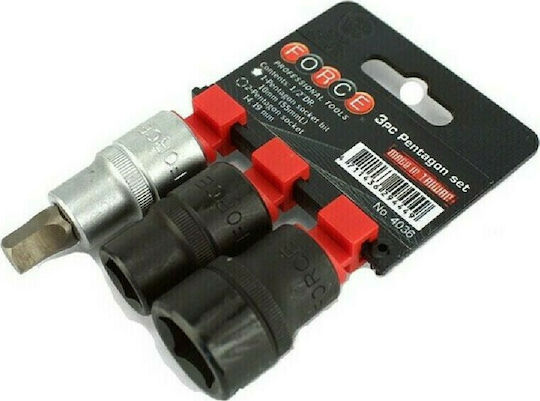Force 4036 Series 1/2 Pentagonal Sockets 3 Pcs