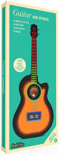 The Source Guitar Ηχείο Bluetooth με Ραδιόφωνο Καφέ