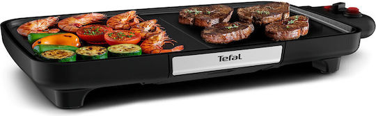 Tefal Plancha Tabletop Electric Grill Smooth Plate 2200W with Adjustable Thermostat 50cmx26cmcm