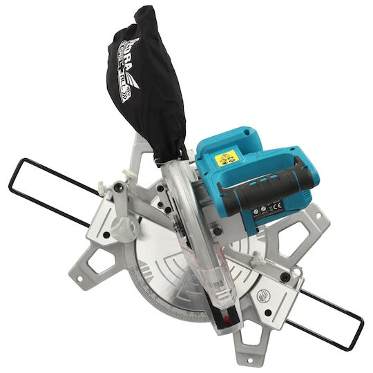 Dedra Miter Saw Battery with Cutting Disc Diameter 210mm, Laser Guide & Cutting Speed 3300rpm