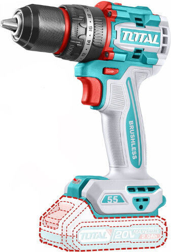 Total TIDLI205581 Percussive Battery Drill Driver Solo Brushless 20V