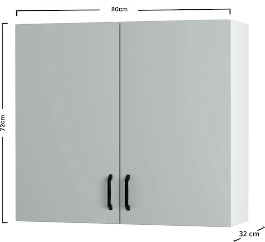 Modest Cabinet Wall Gray 80x32x72cm