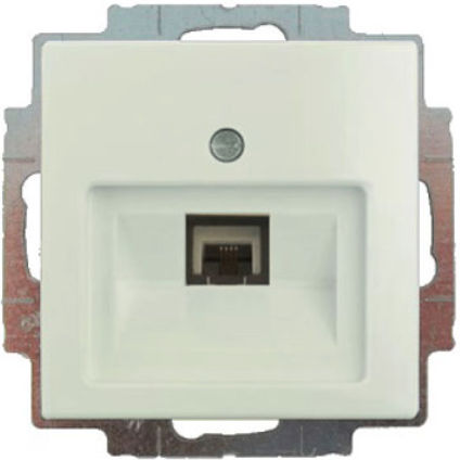 Abb Basic Priză De Rețea Single RJ45 Fără Cadru Tip Cat6 În Culoare Bej 13132