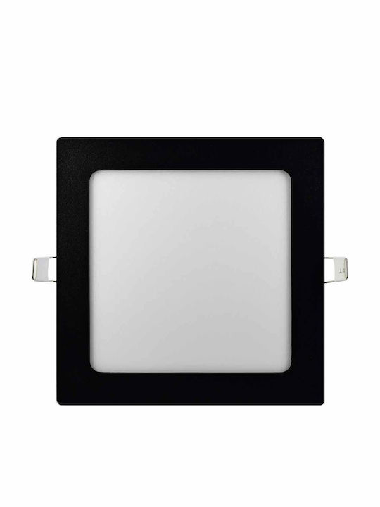 Vivalux Τετράγωνο Χωνευτό LED Panel 12W με Φυσικό Λευκό Φως 4000K