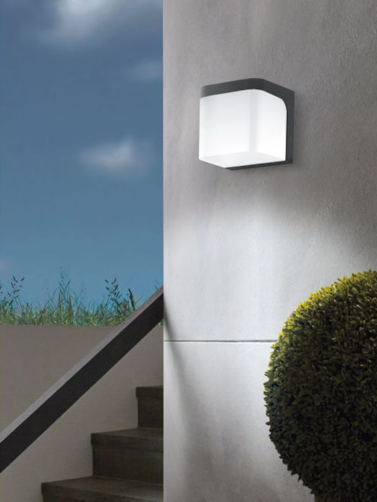 Eglo Jorba Wall-Mounted Outdoor Ceiling Light LED IP44 6W with Warm White Light 11x11εκ.