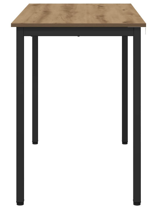 Table Dining Room Wooden with Metal Frame Brown 110x55x75cm