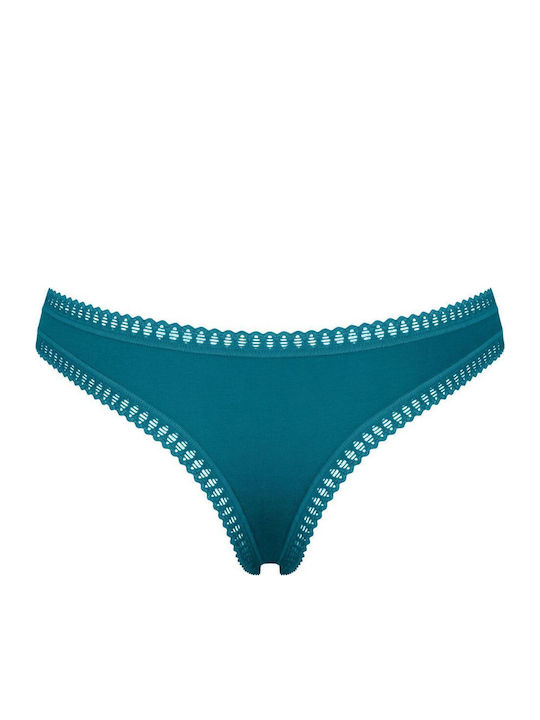 Βαμβακερά Women's String 3Pack Petrol, Grey, Printed
