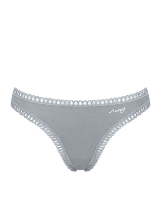 Βαμβακερά Women's String 3Pack Petrol, Grey, Printed