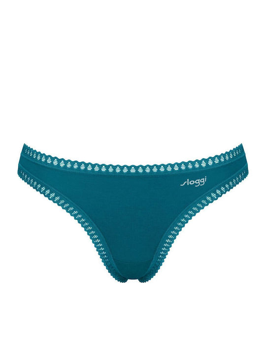 Βαμβακερά Women's String 3Pack Petrol, Grey, Printed