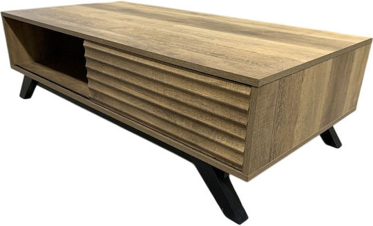 Masa De Cafea Centrală Rectangulară Tactile Din Lemn Maro L120xL60xÎ36cm