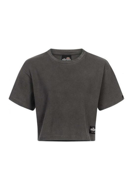 Negozio Damen Sportlich Crop T-Shirt Schwarz