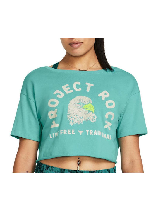 Project Rock Balance Графично Дамско Спорт T-shirt Зелено