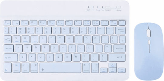 10 Inch BT Wireless Bluetooth Keyboard & Mouse Set English US Purple