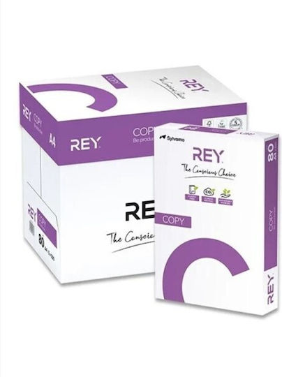 Rey Copy Druckpapier A4 80gr/m² 5x500 Blätter Weiß