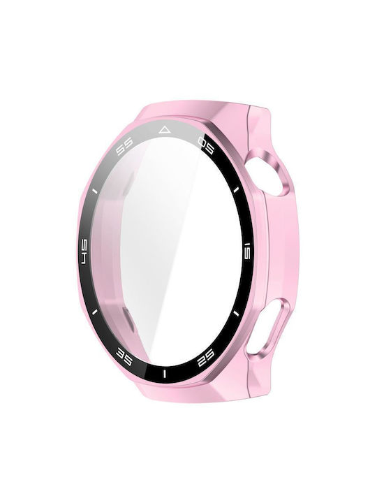 Πλαστική Θήκη με Τζαμάκι σε Ροζ χρώμα για Huawei Watch GT 6 Pro 46mm Πλαστική Θήκη με Τζαμάκι σε Ροζ χρώμα για Huawei Watch GT 6 Pro 46mm