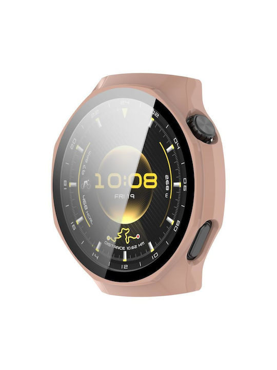 Πλαστική Θήκη με Τζαμάκι σε Ροζ χρώμα για Huawei Watch GT 6 Pro Πλαστική Θήκη με Τζαμάκι σε Ροζ χρώμα για Huawei Watch GT 6 Pro