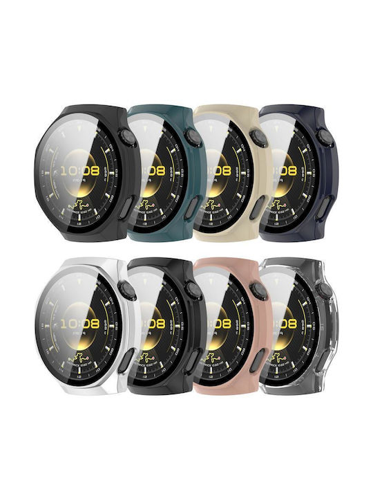 Пластмасов Калъф със Стъкло в Син цвят за Huawei Watch GT 6 Pro