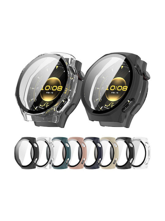 Πλαστική Θήκη με Τζαμάκι σε Ασημί χρώμα για Huawei Watch GT 6 Pro