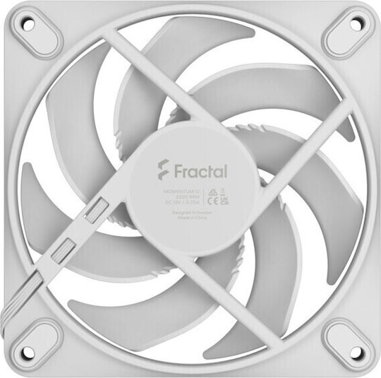 Fractal Design FD-F-MO1-1202 Корпусен вентилатор 120мм с Бял осветление и връзка 4-изводна ШИМ 1бр Бял