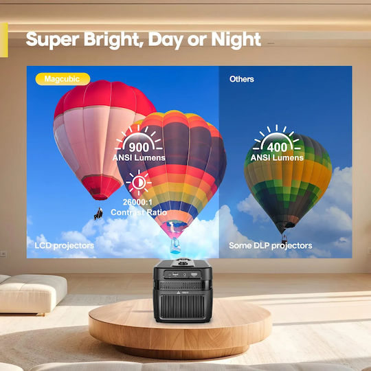 Magcubic HY450C Mini Projector LCD Full HD με Wi-Fi και Ενσωματωμένα Ηχεία
